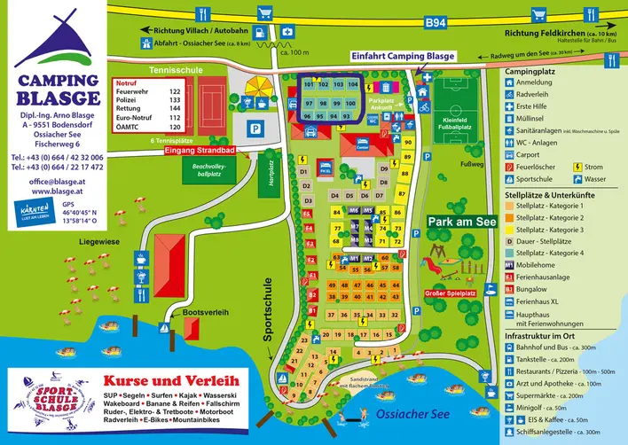 Lageplan Kategorie 4 Camping Blasge am Ossichaer See